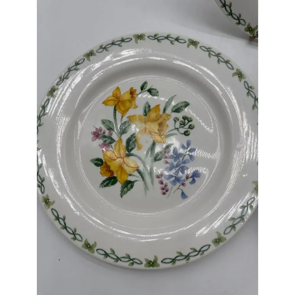 3 Thomson‎ Floral Garden Dinner Plates 10.5